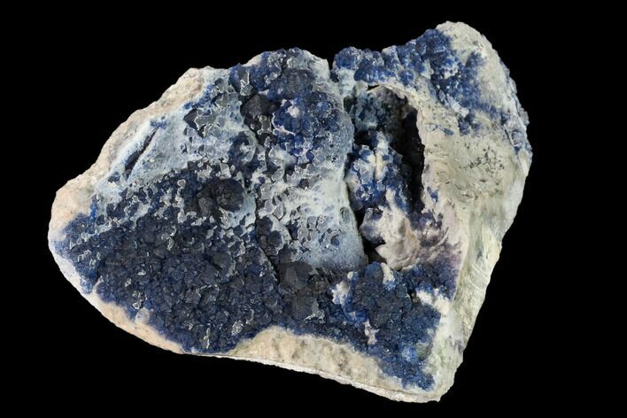 Dark Blue Fluorite on Quartz - Inner Mongolia #146901